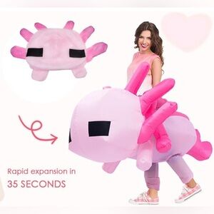 Inflatable Pink Axolotl Costume